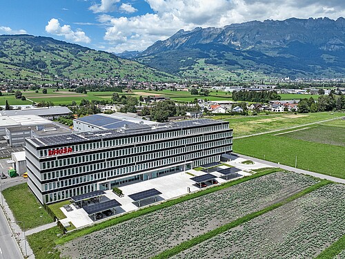 Der Gewerbepark Fegeren in Buchs (SG) verursacht im Betrieb keine CO<sub>2</sub>-Emissionen.