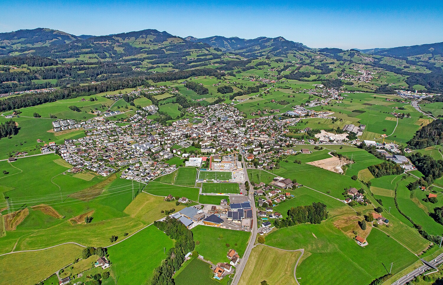 Luftansicht von Eschenbach.