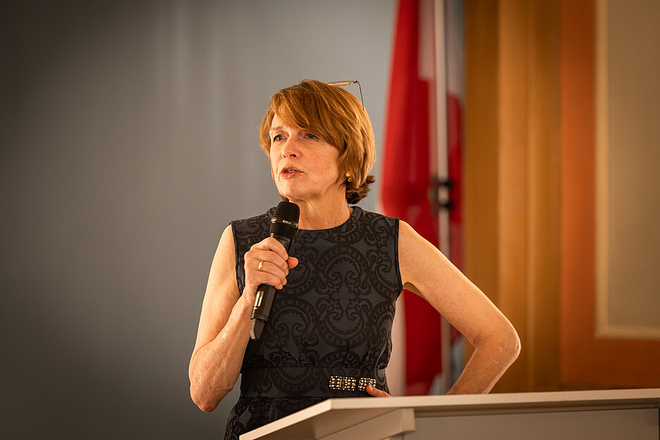 Die deutsche First Lady Elke Büdenbender…