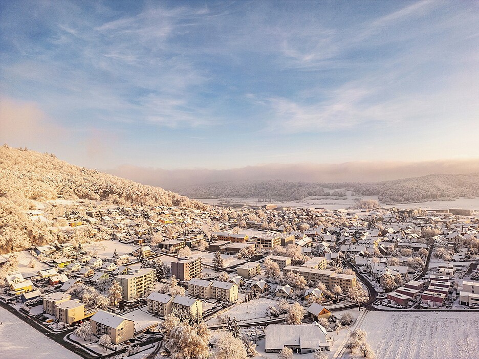 Blick auf die Gemeinde Beringen (SH).