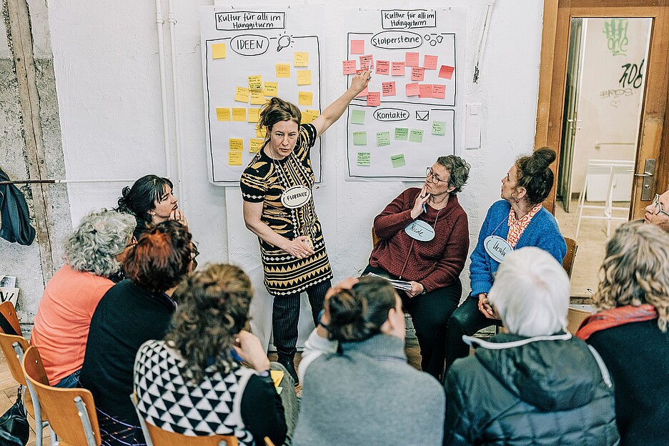 In Projekträumen diskutieren die Teilnehmenden über bestehende Projektideen – wie hier in Glarus.