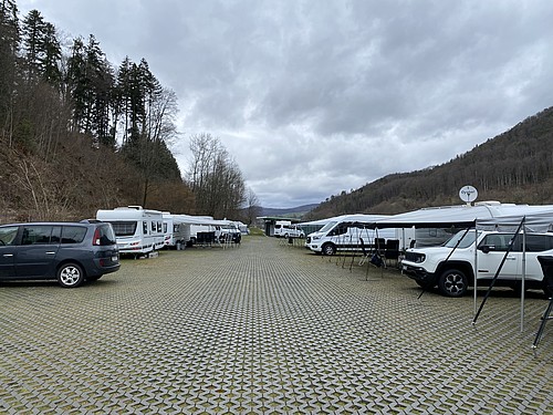 Der Durchgangsplatz in Wittinsburg (BL) ist gut besetzt.