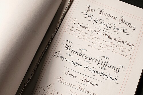 Vor 175 Jahren trat die Bundesverfassung in Kraft.