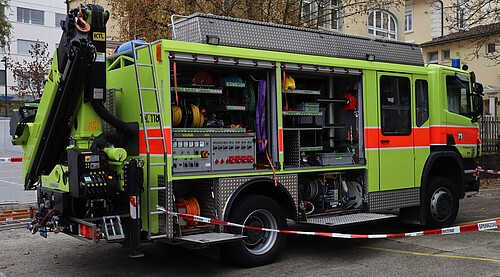 Pionierfahrzeug der Stützpunktfeuerwehren im Kanton Zürich.