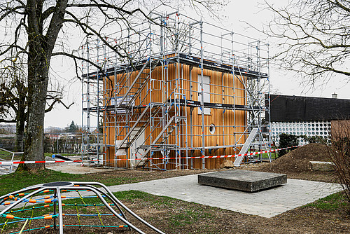 Die neue Heizzentrale der Gemeinde Bellach.