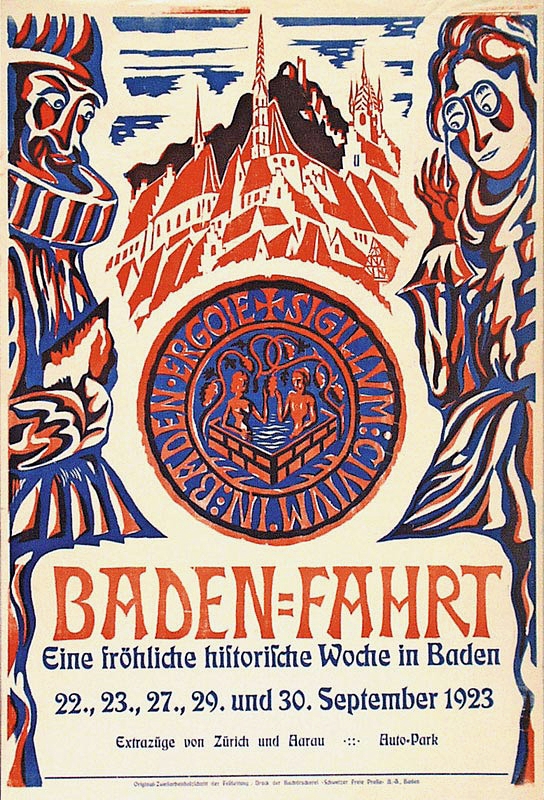 Das Plakat der ersten Badenfahrt 1923.