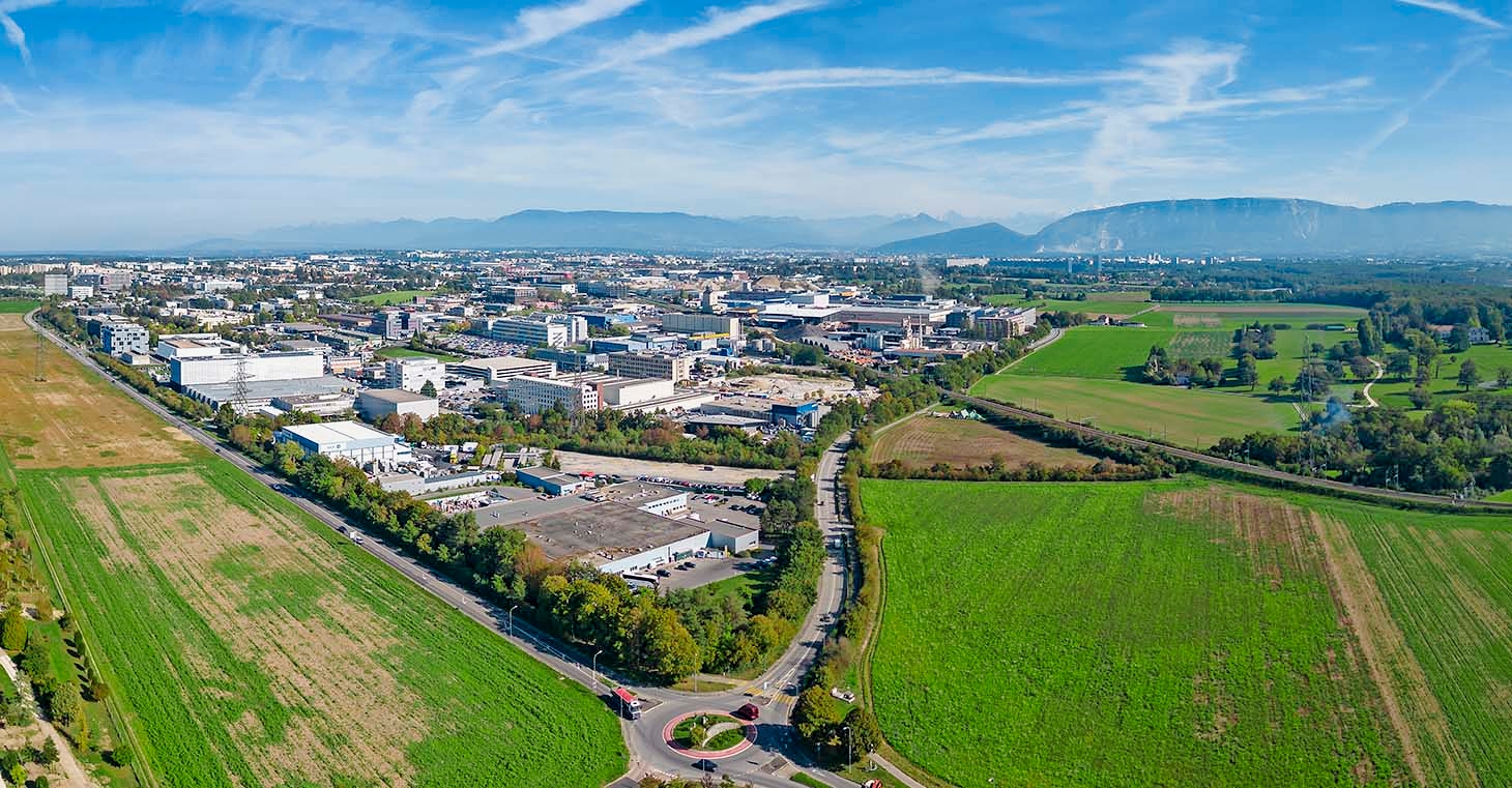 Blick auf Meyrin (GE).